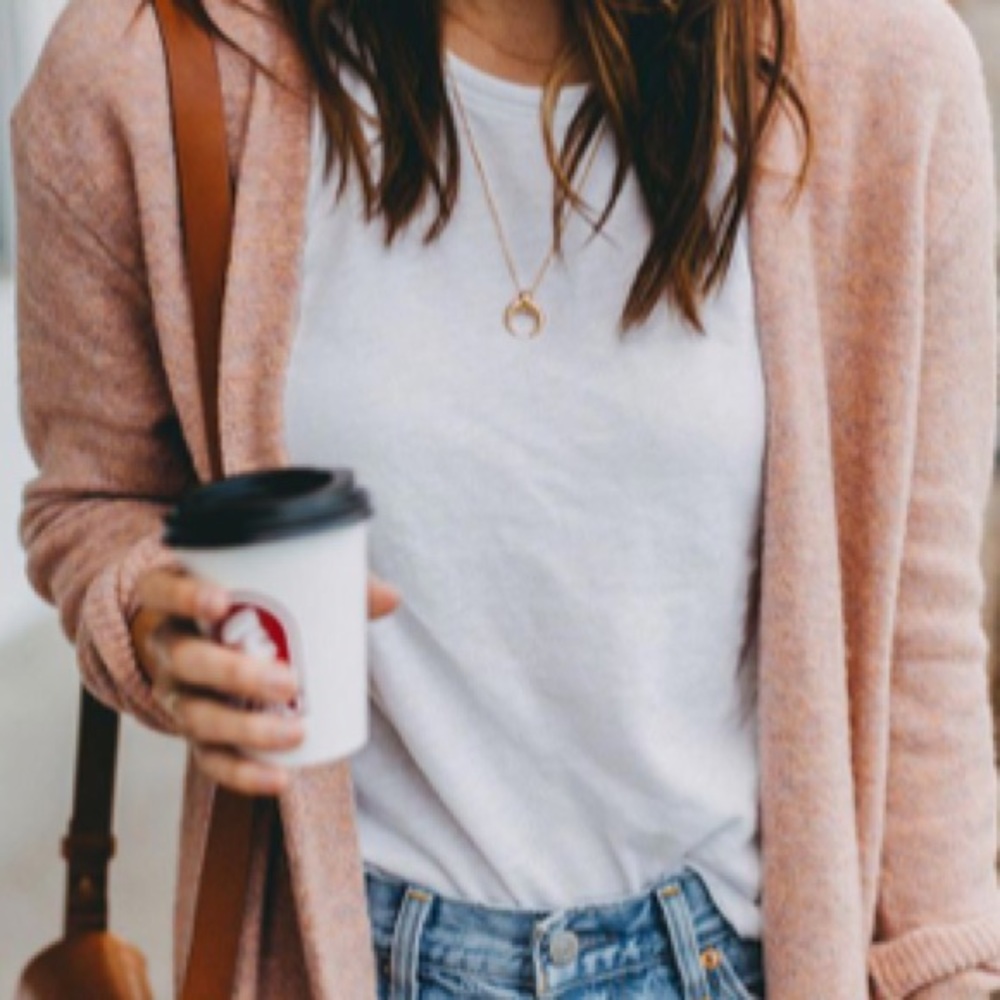 H&M Blush Mohair Cardigan